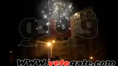 بالفيديو.. الألعاب النارية تُضيء سماء البحيرة فرحًا برحيل مرسي