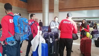 بعثة منتخب مصر للتايكوندو تصل مطار القاهرة (صور)