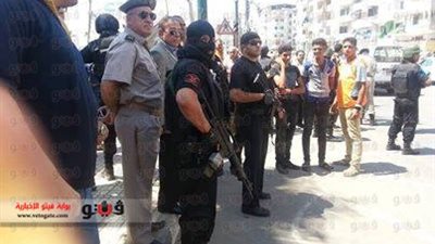 تواجد أمنى مكثف لتأمين الاحتفالات بدمياط