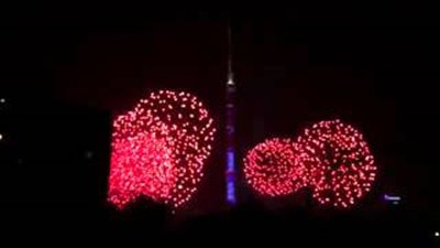 بالفيديو.. روسيا تسقبل العام الجديد بالألعاب النارية