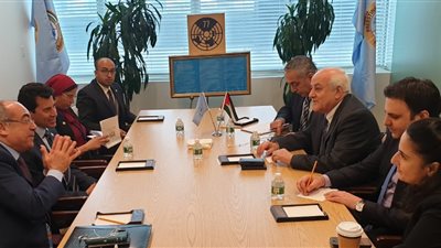 أشرف صبحي يلتقي وزراء الشباب بالنمسا وسنغافورة (صور)