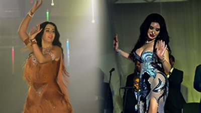 بالصور.. منافسة شرسة بين صافينار ودينا في احتفالات «رأس السنة»