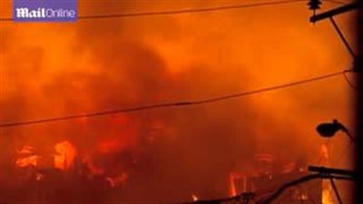 بالفيديو.. حريق هائل بالعاصمة الفلبينية بسبب الألعاب النارية