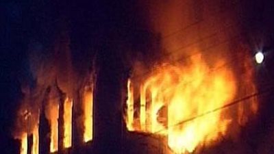 النيابة تعاين نقطة شرطة المنصورية بعد احتراقها على أيدى الإخوان