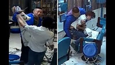 نهاية مروعة لحلاق من زبون لم تعجبه قصة شعره (فيديو)