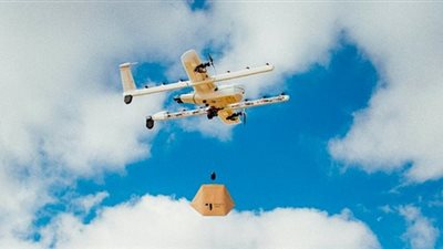 بدء خدمة التوصيل للمنازل بطائرات جوجل