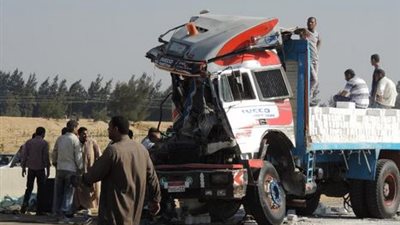 مصرع وإصابة العشرات في تصادم 6 سيارات بطريق الكريمات في الجيزة