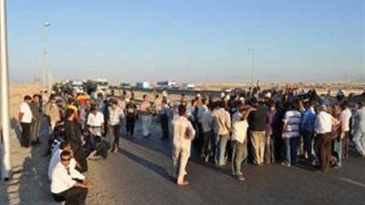 توقف الحركة بالكيلو 45 الصحراوي بعد مصرع أحد الأهالي