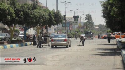 بالصور.. بدء حملة نظافة أمام مبنى محافظة الإسماعيلية