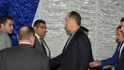 جمال مبارك ومحمد فايق وموسى مصطفى في عزاء زوجة فتحي سرور