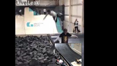 نهاية مروعة لشابين حاول أحدهما التزلج (فيديو)