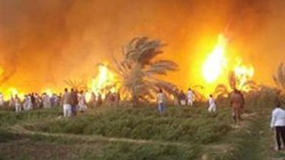 حرق 20 فدان قمح وقصب ومنزلين في مشاجرة بين عائلتين بسوهاج