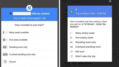 جوجل تخطط لمعرفة ازدحام القطارات في تطبيق الخرائط