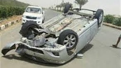 4 من مصابي انقلاب سيارة يغادرون المنيا الجامعي بعد تلقى العلاج