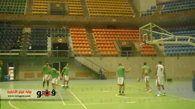 بالصور.. التدريبات الإحمائية لسلة الأهلي وسبورتنج قبل نهائي الكأس