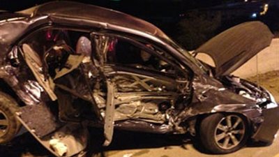 مصرع 4 أشخاص في حادث تصادم سيارتين بسوهاج