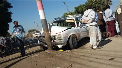 بالصور.. إصابة 6 أشخاص في حادث تصادم بسوهاج