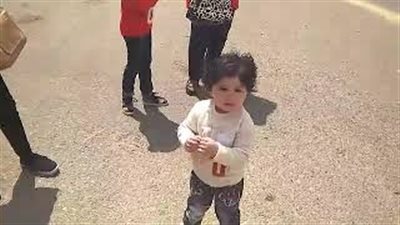 طفلة تدخل في وصلة رقص أمام لجنة المدرسة الفندقية بالشيخ زايد للاستفتاء