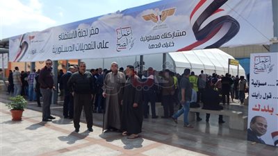 مطار القاهرة في الاستفتاء.. يد تدلي بصوتها وأخرى تخدم المسافرين