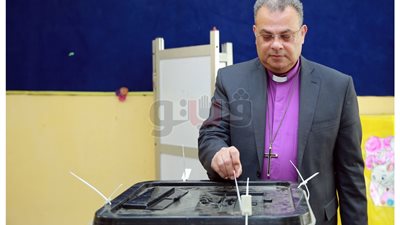 رئيس الإنجيلية يدلي بصوته في الاستفتاء على التعديلات الدستورية 2019