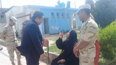 رئيس لجنة بالإسماعيلية يخرج لمساعدة مسنة للإدلاء بصوتها (صور)