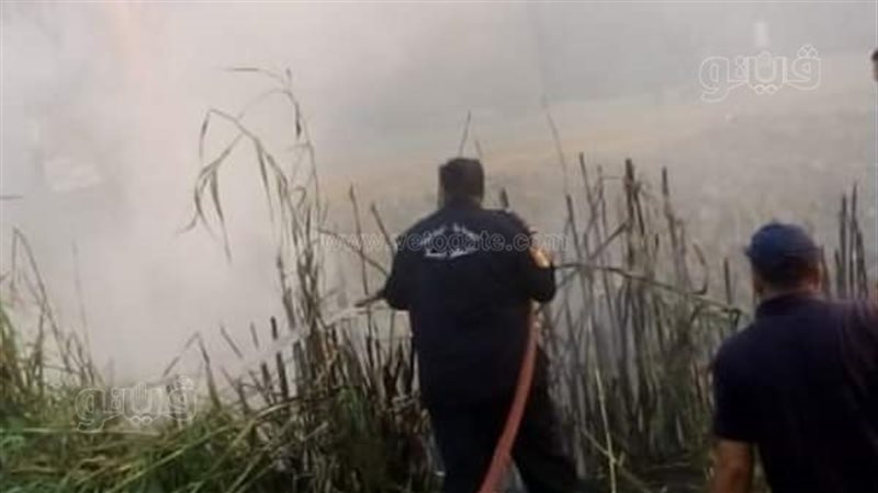  حريق بجوار شريط