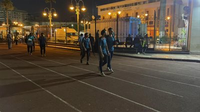 وصول فريقي بيراميدز والمصري لاستاد الإسكندرية | صور