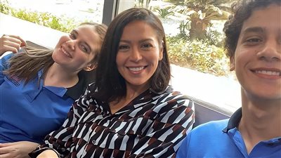 لقاء الخميسي في كواليس مسلسلها الجديد 