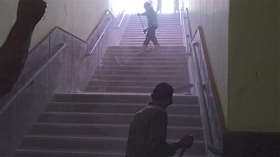 محافظ الإسماعيلية يكلف برفع مخلفات البناء بنفق مشاة المنايف| صور