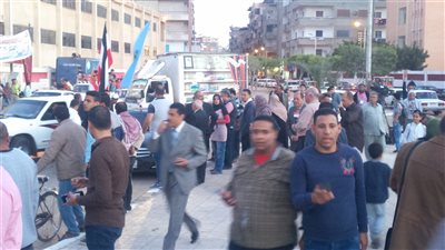 الخيول العربية تتقدم مسيرة مسائية أمام لجان الاستفتاء بالبحيرة