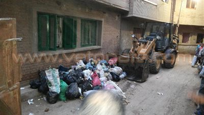 بالصور.. حملة لتجميل ونظافة الشوارع في قرية «الجُديدة» بالشرقية