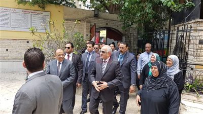 وزير التنمية المحلية ومحافظ الجيزة يتفقدان لجان الاستفتاء (صور)