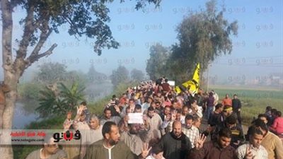 بالصور.. مسيرة للإرهابية بكفر الشيخ