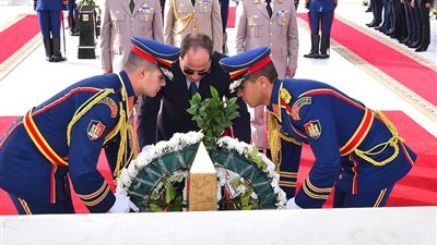 رئيسا النواب والوزراء وشيخ الأزهر في استقبال «السيسي» بالنصب التذكاري للجندي المجهول