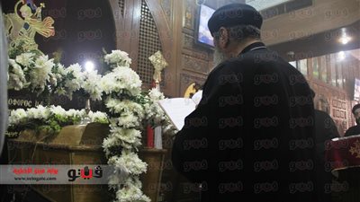 بالفيديو والصور ..بدء مراسم تشييع جثمان الشهيدة «مارى سامح»