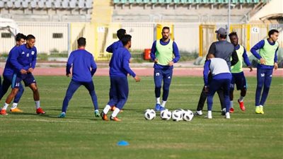 المصري يختتم استعدادته لمباراة الأهلي بمران خفيف