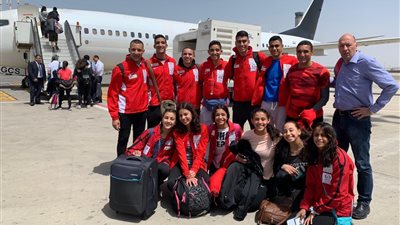 بعثة المنتخب الوطني للخماسي تغادر القاهرة إلى إسبانيا