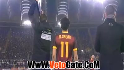 بالفيديو.. لحظه مشاركة محمد صلاح في لقاء روما وميلان