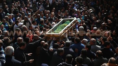 بالصور.. نجوم الرياضة يودعون الثعلب «حمادة إمام»