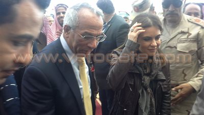 بالصور.. وصول وزيرة التعاون الدولي إلى شمال سيناء