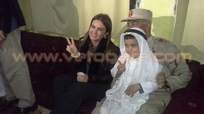 مأدبة غداء لوزيرة التعاون الدولي بعد انتهاء جولتها بشمال سيناء
