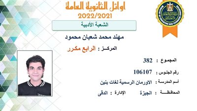 والدة الرابع على الجمهورية بالثانوية: ابني اتخض لما عرف النتيجة.. وبكينا من الفرحة