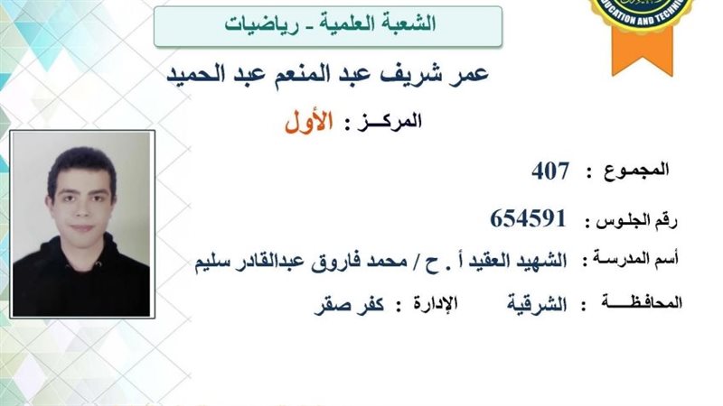 عمر شريف الأول على