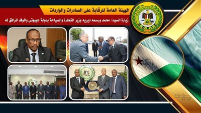 رئيس الرقابة على الصادرات يبحث سبل التعاون مع وزير التجارة الجيبوتي