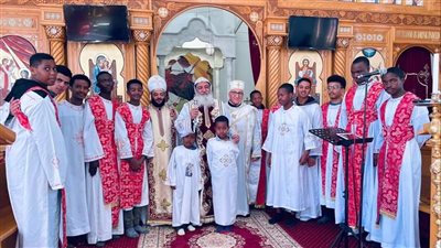 الأنبا جوزيف يترأس قداس بدء صوم السيدة العذراء في ناميبيا