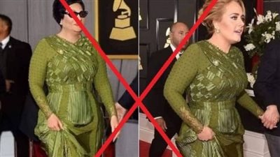 المطربة البريطانية أديل ترتدي فستان أم كلثوم.. قصة الصورة المزعومة