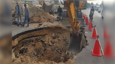 ردم هبوط أراضي في مدينة العمال بشمال الجيزة