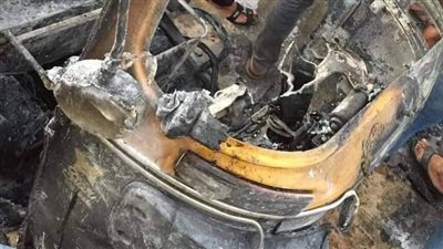 اشتعال النيران فى توك توك بكفر الزيات