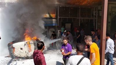 14 صورة ترصد اشتعال النيران في توك توك دون قوع اصابات بكفر الزيات