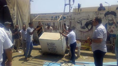 ميدان الجيزة بدون إشغالات.. 7 صور ترصد حملات المرافق لإزالة المخالفات
